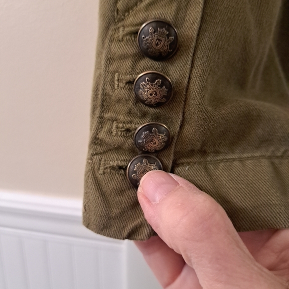 Nili Lotan Mona Military Style  Jacket In Olive Green SzS Excellent - Picture 7 of 9